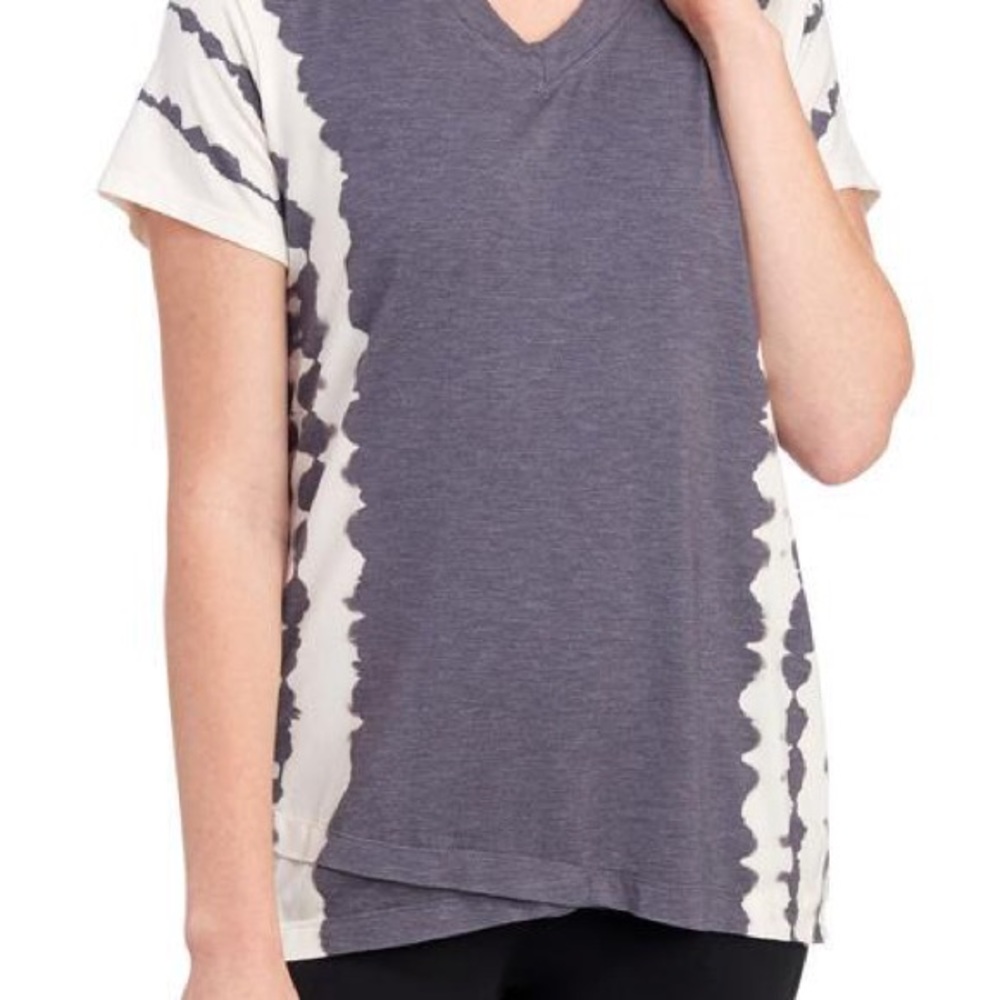 Halcyon tie dye asymmetrical hem tee T014